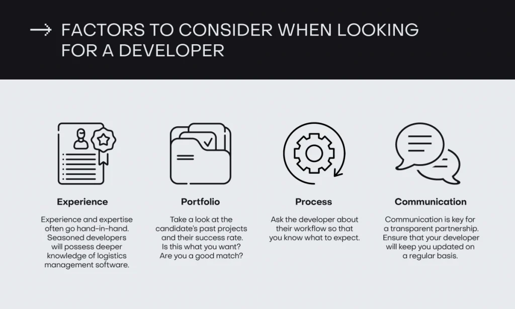 Factors to consider when looking for a developer