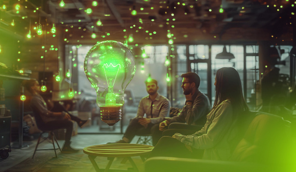 green lamp