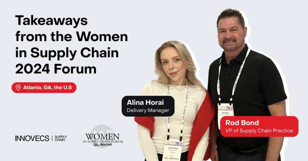 Alina Horai and Rod Bond at the Women in Supply Chain Forum 2024